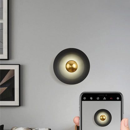 Nordic Creative Multicolor Round Disc Hardware LED Wall Sconce Lamp
