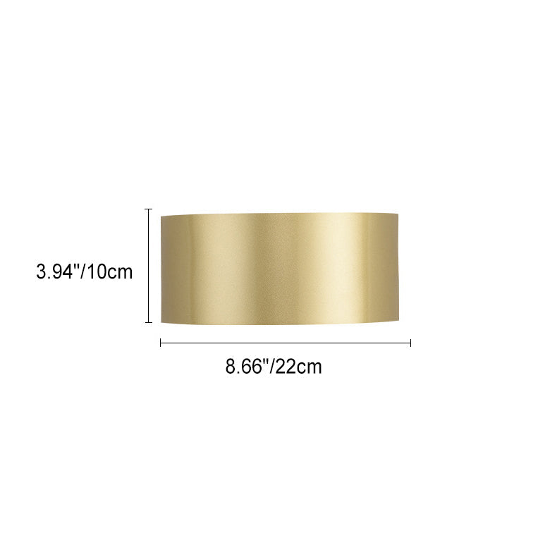 Modern Minimalist Half Round Iron LED Wall Sconce Lamp