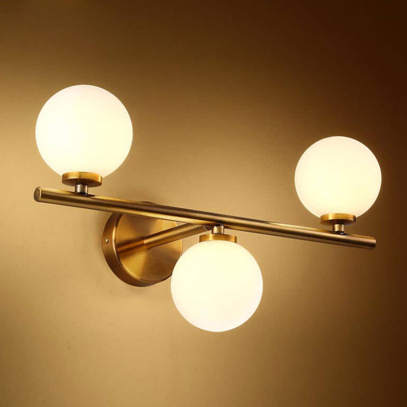 Milk Ball Metal Magic Bean 1/2/3 Light Wall Sconce Lamp