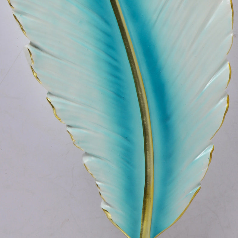 Resin Peacock Feather LED Waterproof Wall Sconce Lamp