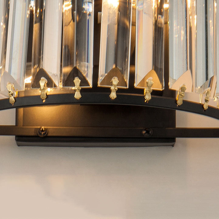 Light Minimalist Iron Crystal 2-Light Wall Sconce Lamp