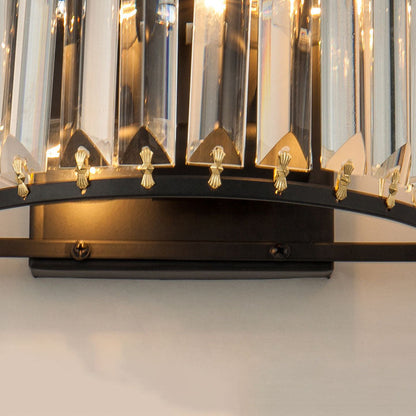 Light Minimalist Iron Crystal 2-Light Wall Sconce Lamp