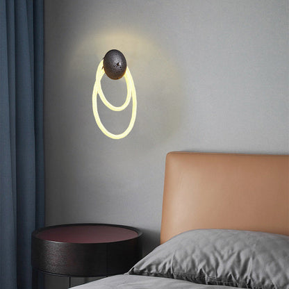 Scandinavian Optical Woven Fiber LED Wall Sconce Lamp