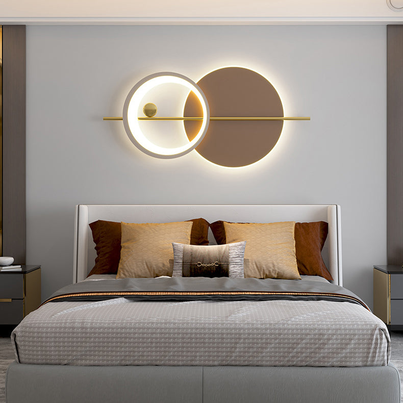 Modern Minimalist Round Iron Acrylic LED Wall Sconce Lamp