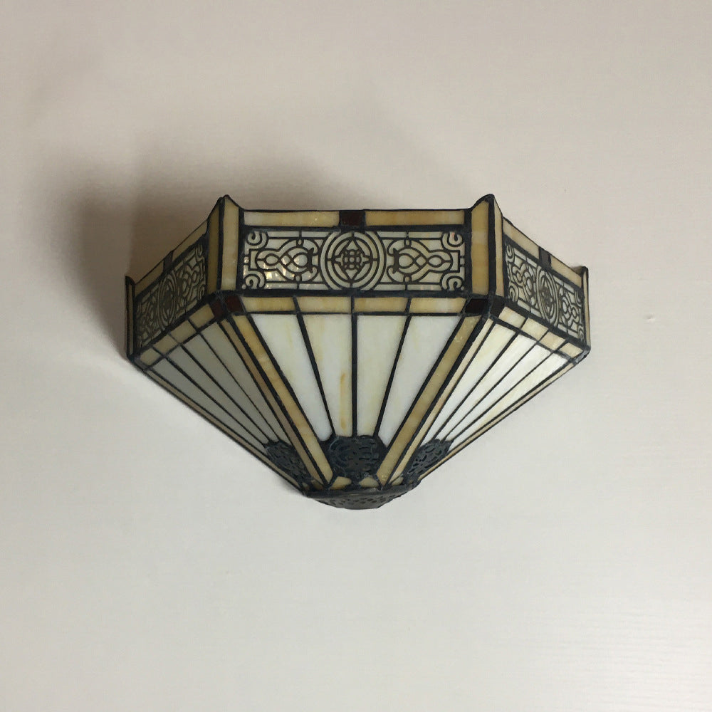 Tiffany Flower Dragonfly 1-Light Wall Sconce Lamp