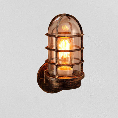 Glass Cylindrical Explosion-proof 1-Light Wall Sconce Lamps