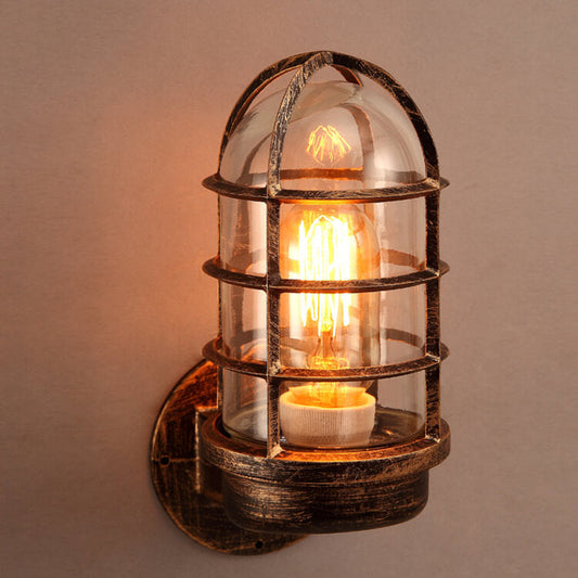 Glass Cylindrical Explosion-proof 1-Light Wall Sconce Lamps