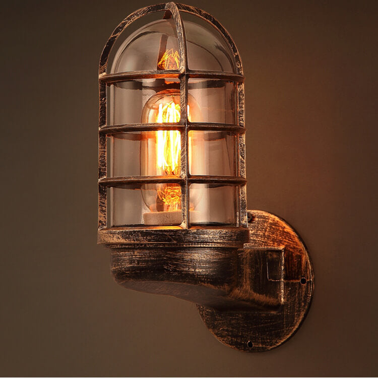 Glass Cylindrical Explosion-proof 1-Light Wall Sconce Lamps