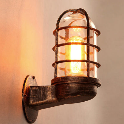 Glass Cylindrical Explosion-proof 1-Light Wall Sconce Lamps