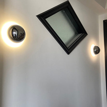 Simplicity Meteorite Semicircle Metal LED Wall Sconce Lamp