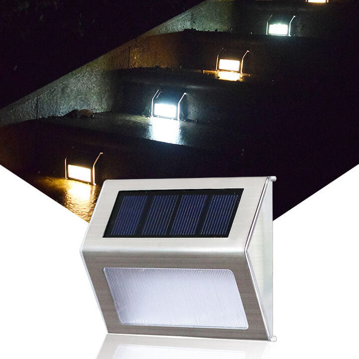 Solar Stainless Steel 3 LED Outdoor Garden Step Light