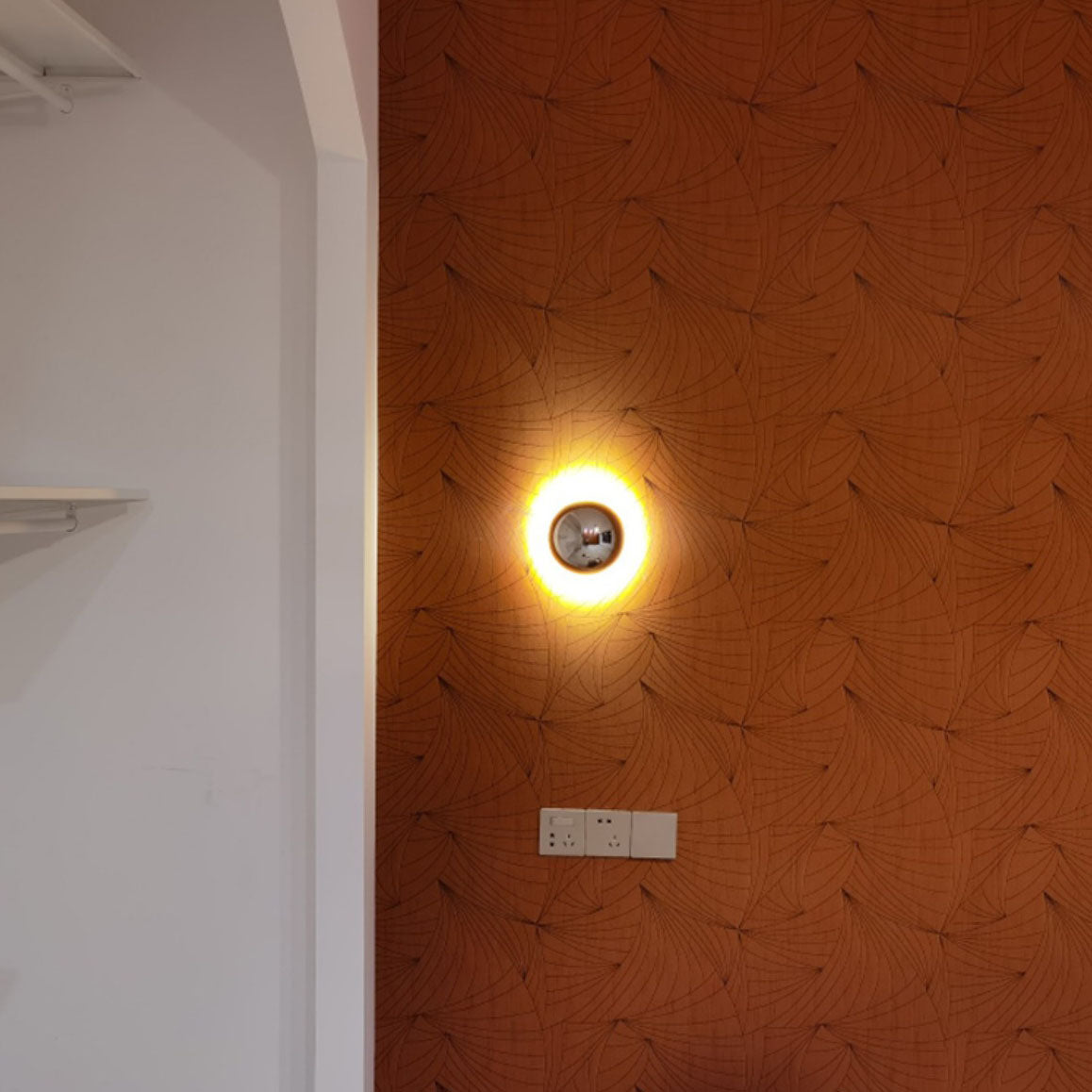 Simplicity Meteorite Semicircle Metal LED Wall Sconce Lamp