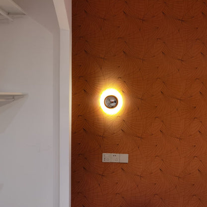 Simplicity Meteorite Semicircle Metal LED Wall Sconce Lamp