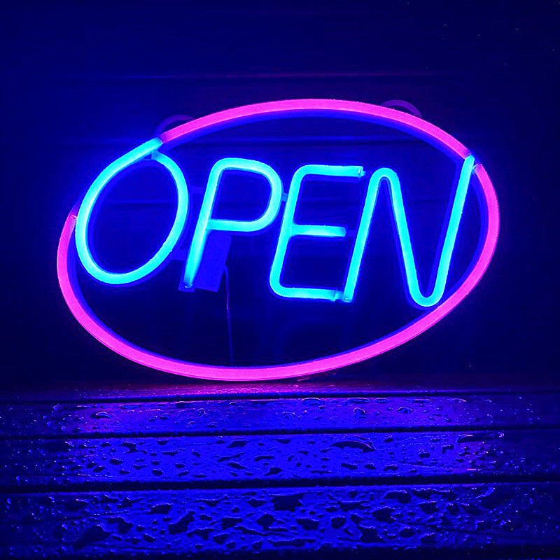 Deco PS OPEN LED Outdoor Hanging Neon Wall Sconce Lamp