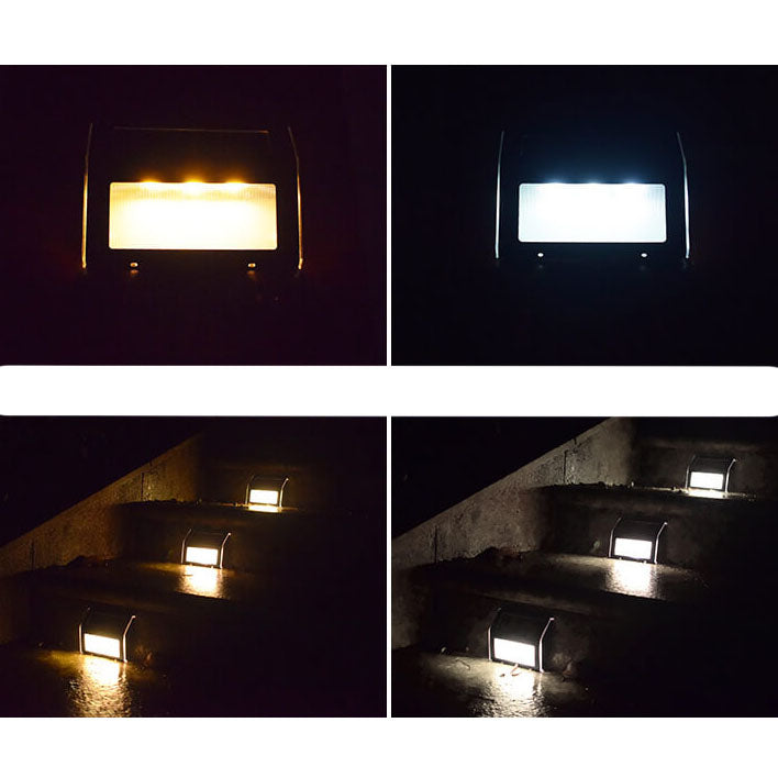 Solar Stainless Steel 3 LED Outdoor Garden Step Light