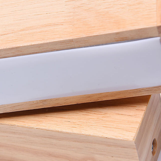 Log Wooden Rectangular Rotatable LED Wall Sconce Lamp