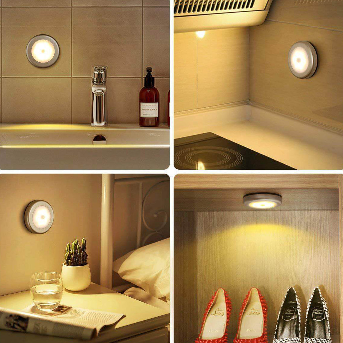 Smart Body Sensing Round LED Night Light Wall Sconce Lamp