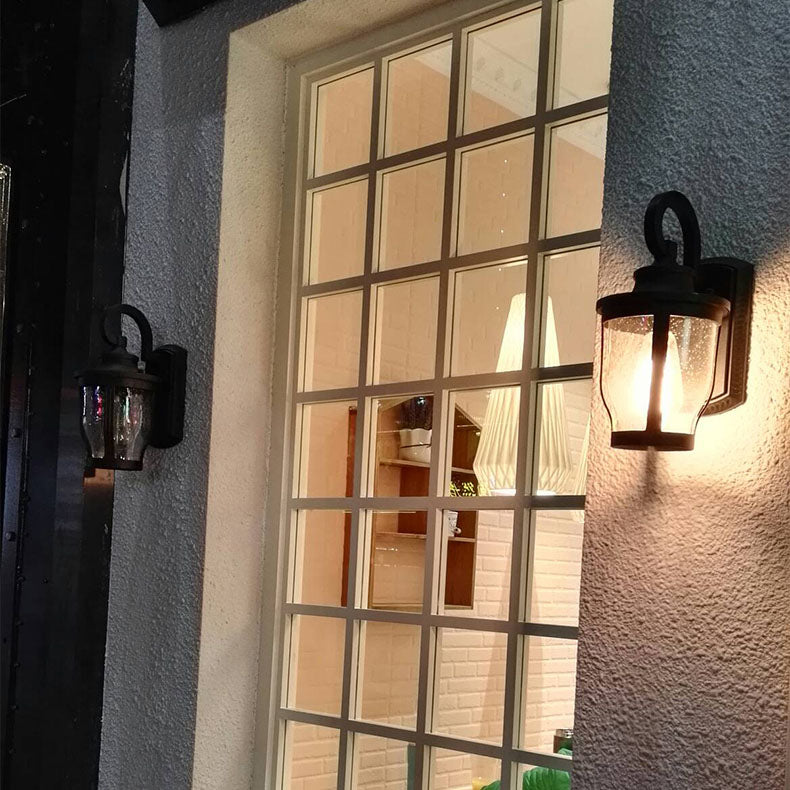 Rain Column Jar Outdoor Waterproof 1-Light Wall Sconce Lamp