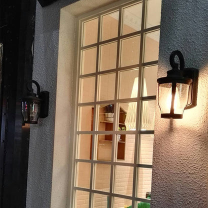 Rain Column Jar Outdoor Waterproof 1-Light Wall Sconce Lamp