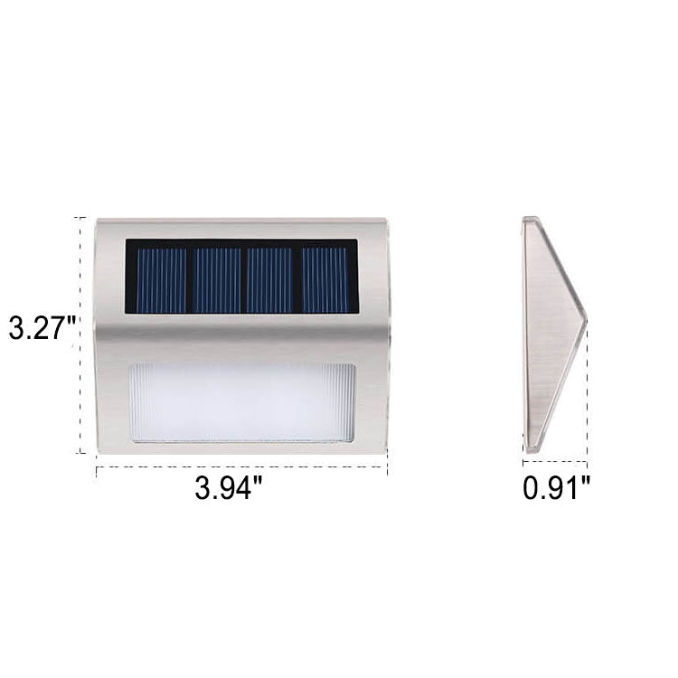 Solar Stainless Steel 3 LED Outdoor Garden Step Light