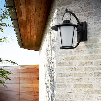 Glass Outdoor Patio Aisle 1-Light Wall Sconce Lamp