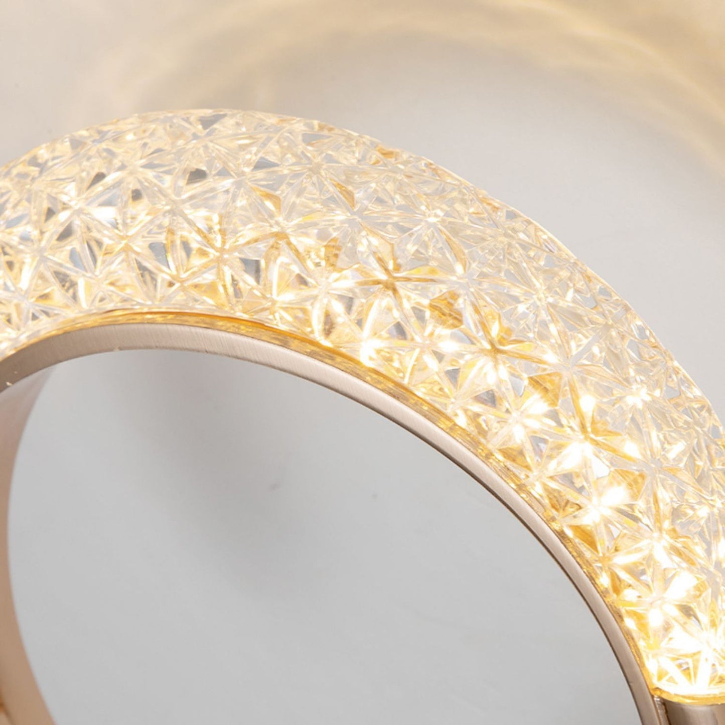 Rose Iron Circle Ring Acrylic Shade LED Wall Sconce Lamp
