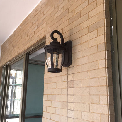 Rain Column Jar Outdoor Waterproof 1-Light Wall Sconce Lamp