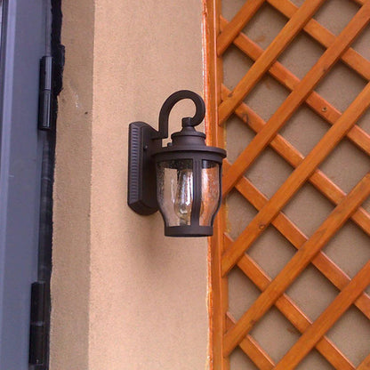 Rain Column Jar Outdoor Waterproof 1-Light Wall Sconce Lamp