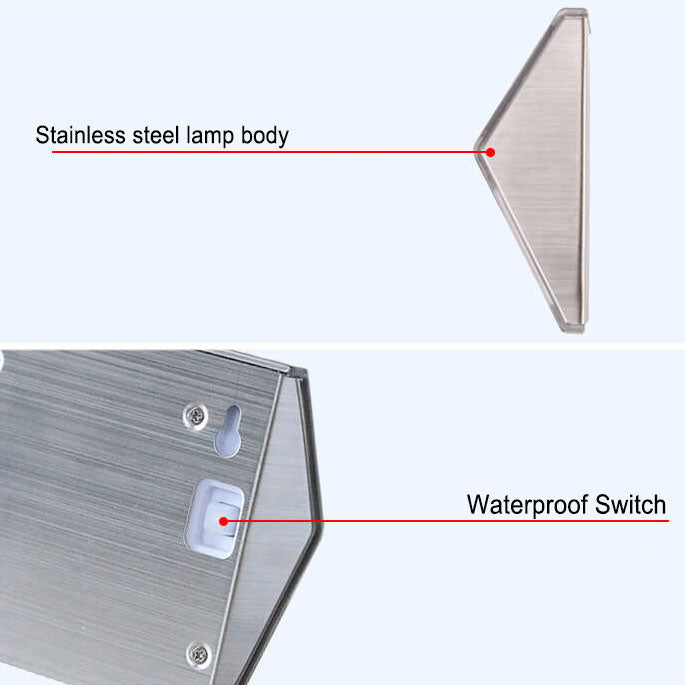 Solar Stainless Steel 3 LED Outdoor Garden Step Light