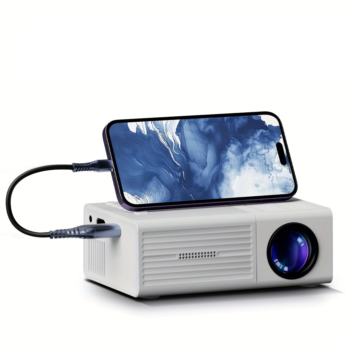 Portable Mini Projector, 3000 Lumen HDMI USB