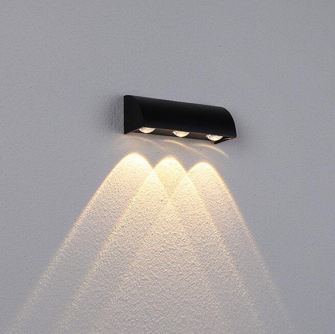 Cylindrical 3-Light LED Outdoor Waterproof Wall Light