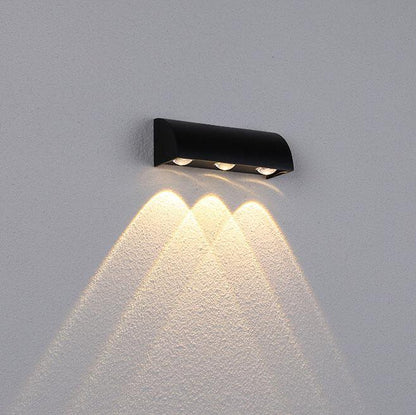 Cylindrical 3-Light LED Outdoor Waterproof Wall Light