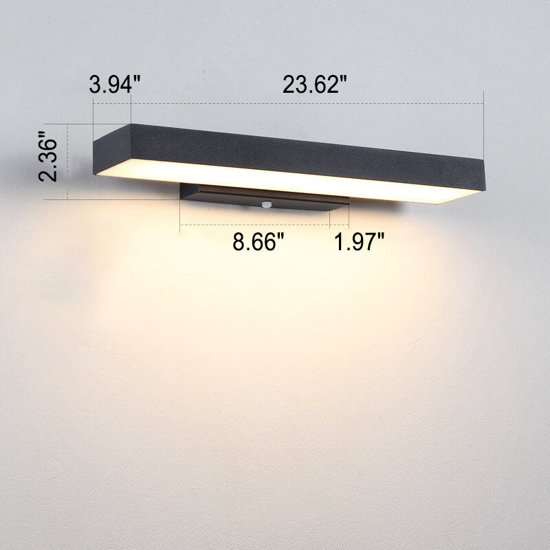 Modern Minimalist Flat LED Sensor Outdoor Wall Sconce