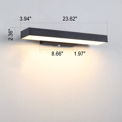 Modern Minimalist Flat LED Sensor Outdoor Wall Sconce