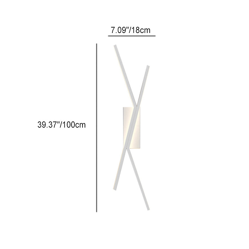 Iron Aluminum Silica Cubic Line LED Wall Sconce Lamp