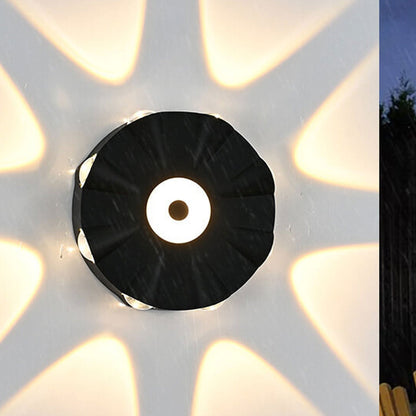 Round Aluminum Outdoor Waterproof LED Wall Sconce Lamp