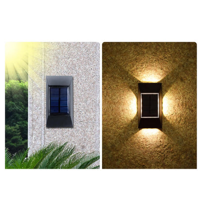 Solar Around Lighting Garden Outdoor Light Wall Sconce Lamp