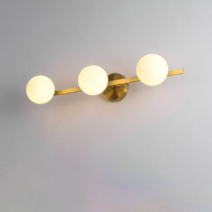 Modern Copper Glass Globe 3/4 Light Mirror Front Light