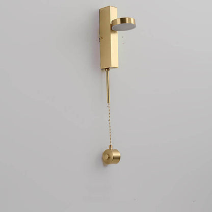 Luxury Square Brass Suspension Chain LED Wall Sconce Lamp