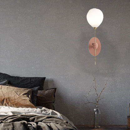 Cartoon Balloon Iron Resin Glass 1-Light Wall Sconce Lamp
