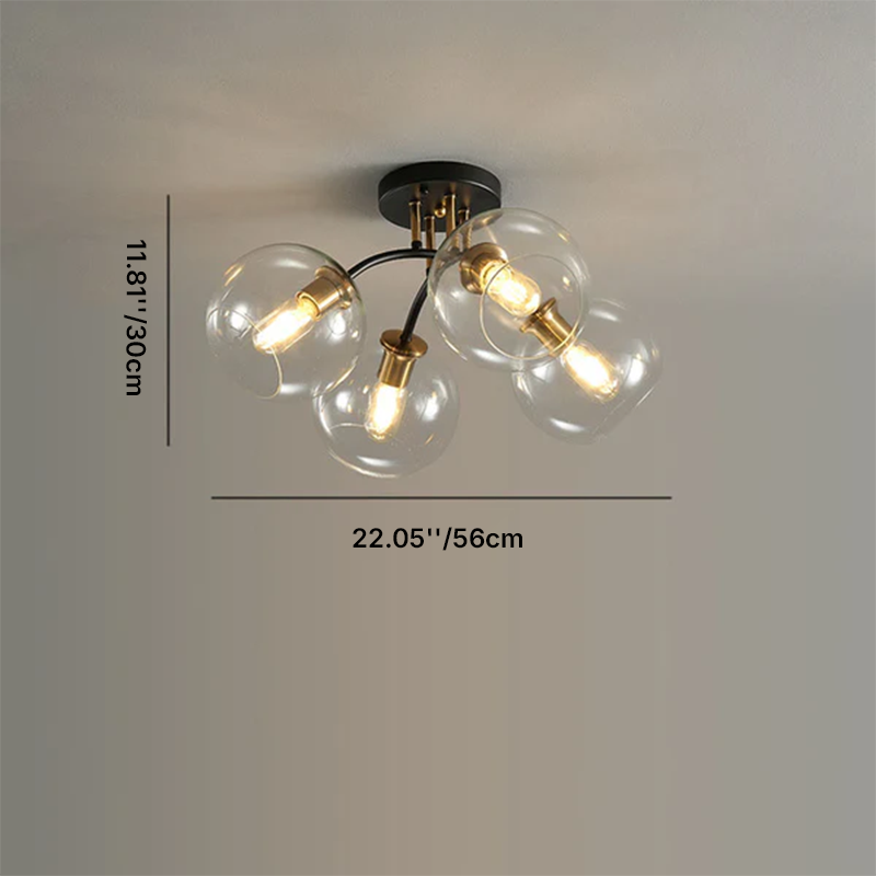Modern Glass Iron Ceiling Light