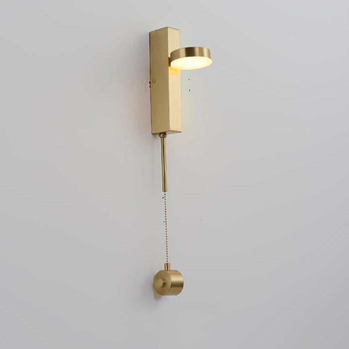 Luxury Square Brass Suspension Chain LED Wall Sconce Lamp