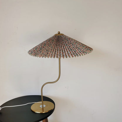 Retro Pleated Umbrella Decorative 1-Light Table Lamp