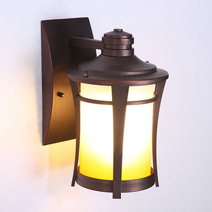 Wrought Iron Outdoor Waterproof 1-Light Wall Sconce Lamp