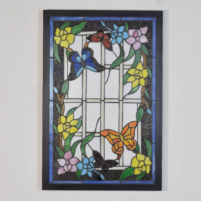 Tiffany Glass Rectangular LED Decorative Mural Wall Light