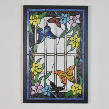 Tiffany Glass Rectangular LED Decorative Mural Wall Light
