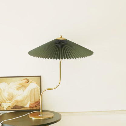 Retro Pleated Umbrella Decorative 1-Light Table Lamp