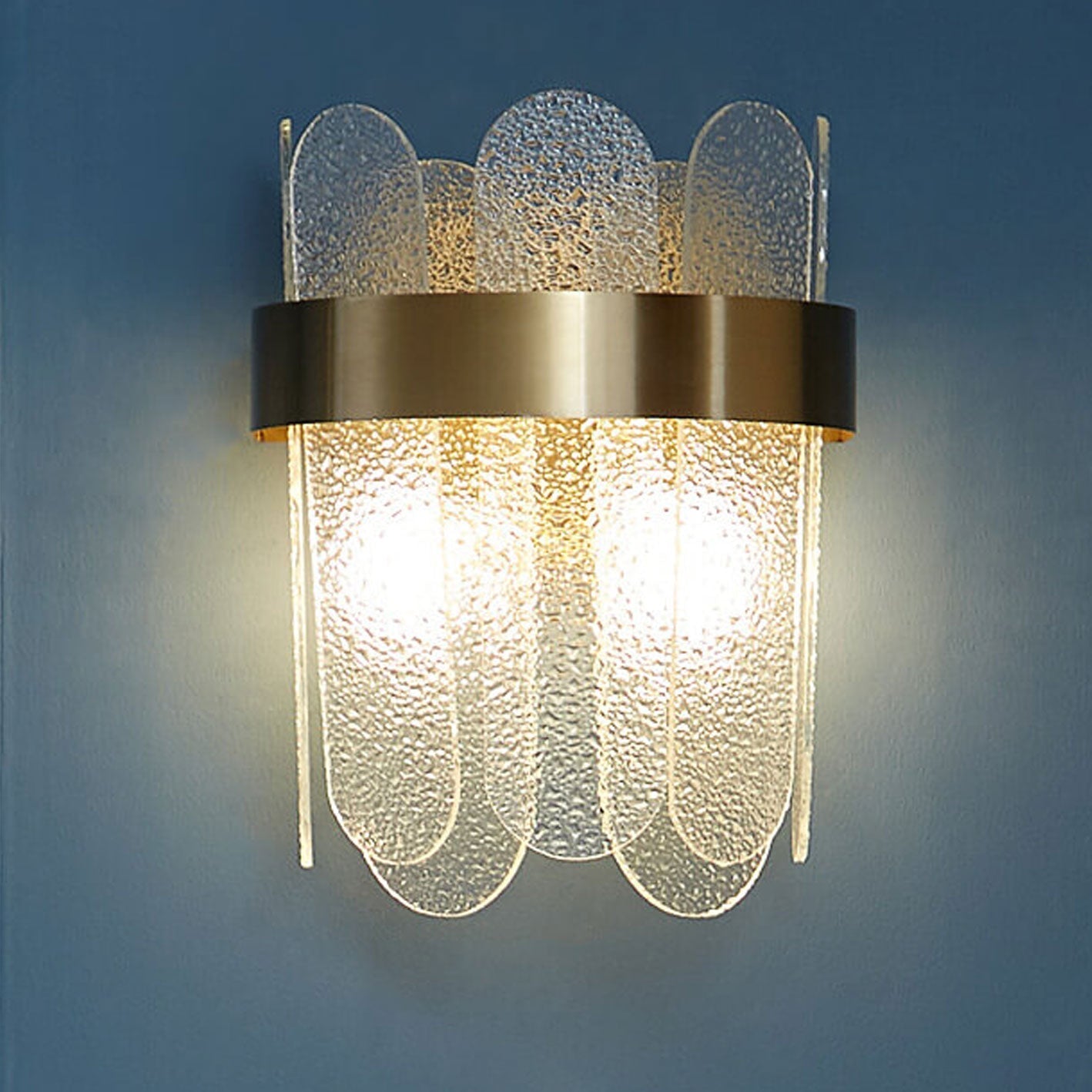 Light Glass Combination Design 2-Light Wall Sconce Lamp