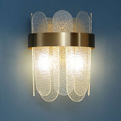 Light Glass Combination Design 2-Light Wall Sconce Lamp