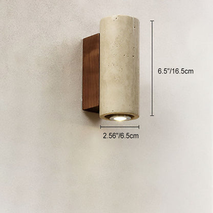 Japanese Rubber Wood 1-Light Spotlight Wall Sconce Lamp